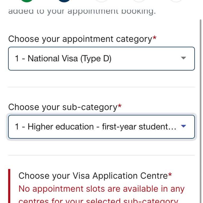VFS Global Polonya Egitim Vizesi İçin Randevu Yok.