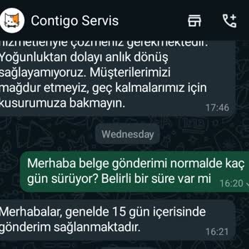 Contigo Müşteri Servisi Amazon 1 Ay İade Süresi Dolması İçin Oyaladı