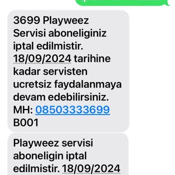 Playweez İzinsiz Abonelik İşlemi