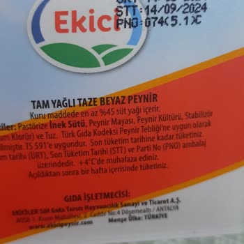 Ekici Peynir Son Tüketim Tarihinden Önce Bozuldu