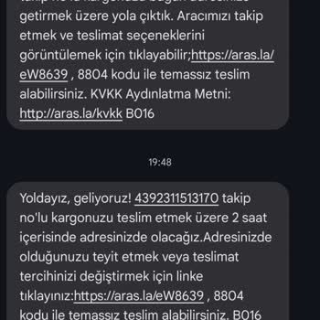 Aras Kargo Kargo Teslimatında Sürekli Adres Sorunu Yaşanıyor