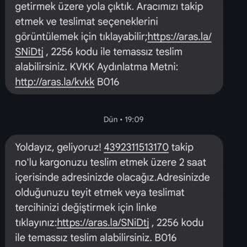 Aras Kargo Kargo Teslimatında Sürekli Adres Sorunu Yaşanıyor