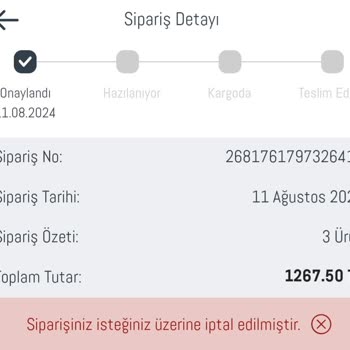 Madame Coco Siparişi Talebim Olmadan İptal Etmiş Ve Gönderim Yapmamış.