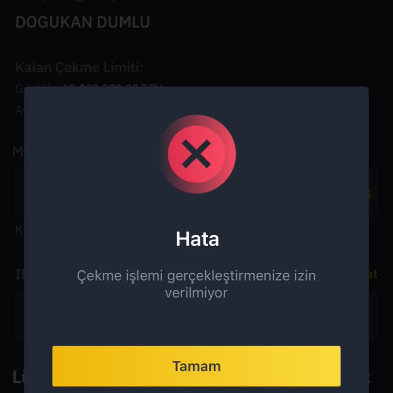 Binance Güvenlik İncelemesi Adı Altında Parama El Konuldu