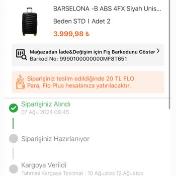 FLO Ayakkabı FLO Siparişim Hala Kargoya Verilmedi