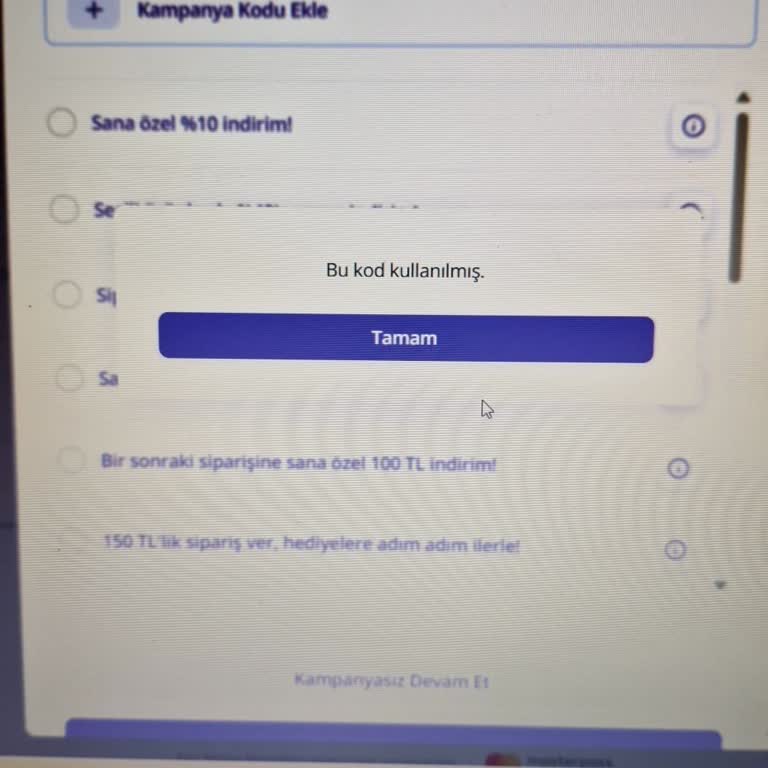 Getir Uygulamasında İndirim Kuponu Sorunu