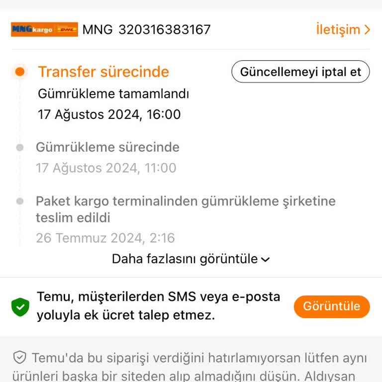 MNG Kargo Ürünleri Gümrükten Teslim Almama Sorunu!