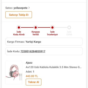 Yurtiçi Kargo Bozuk Ürün Ve İade Sorunu: Hakkım Yendi