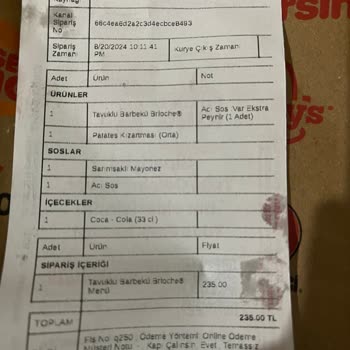 Kuşadası Burger King Siparişimde Yaşadığım Sorunlar