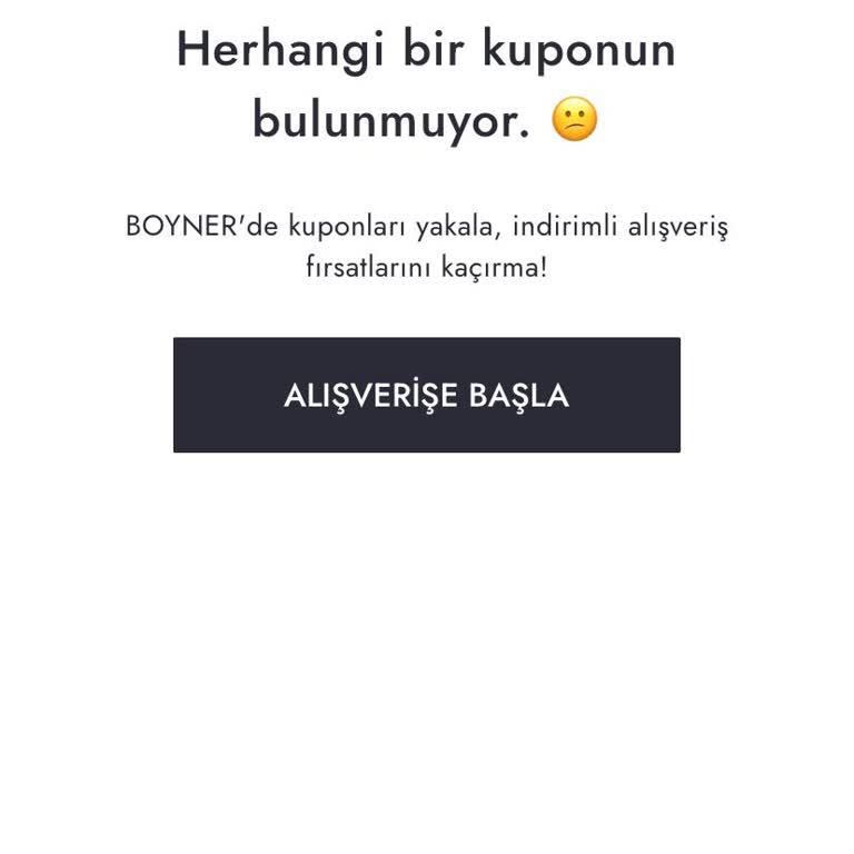 Boyner Çarktan Kazandığım %40 İndirim Kodunu Uygulamanızda Kullanamıyorum