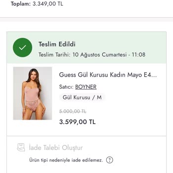 Boyner.com Siparişi Alarmlı Gönderiyor