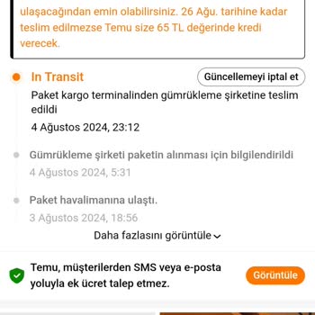MNG Kargo Temu Gümrükte Bekleyen Siparişler