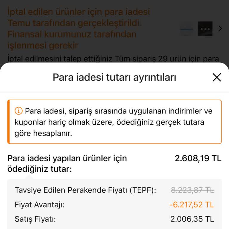 Temu Alışveriş Uygulaması Para İadesi