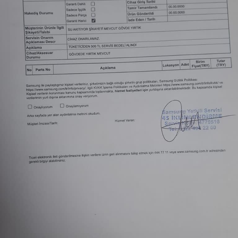 Samsung Buzdolabımda Arıza Ve Şirketin İlgisizliği, Sorunu Çözmemesi