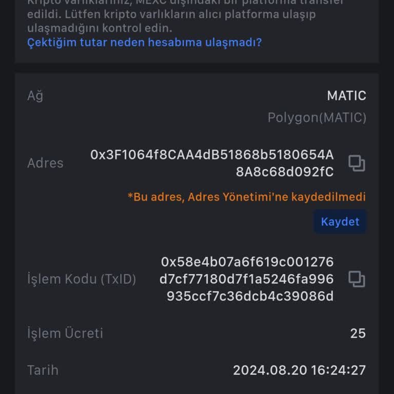 Bitexen'de Sity Token Transfer Sorunu