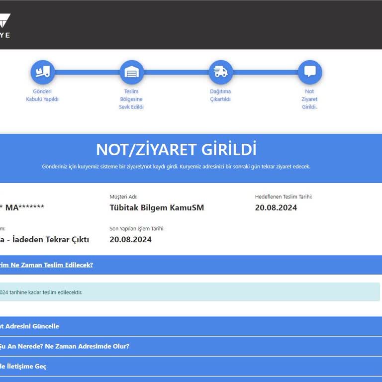 AGT Kurye Kargomu Teslim Etmeden İade Olarak Geri Gönderdi