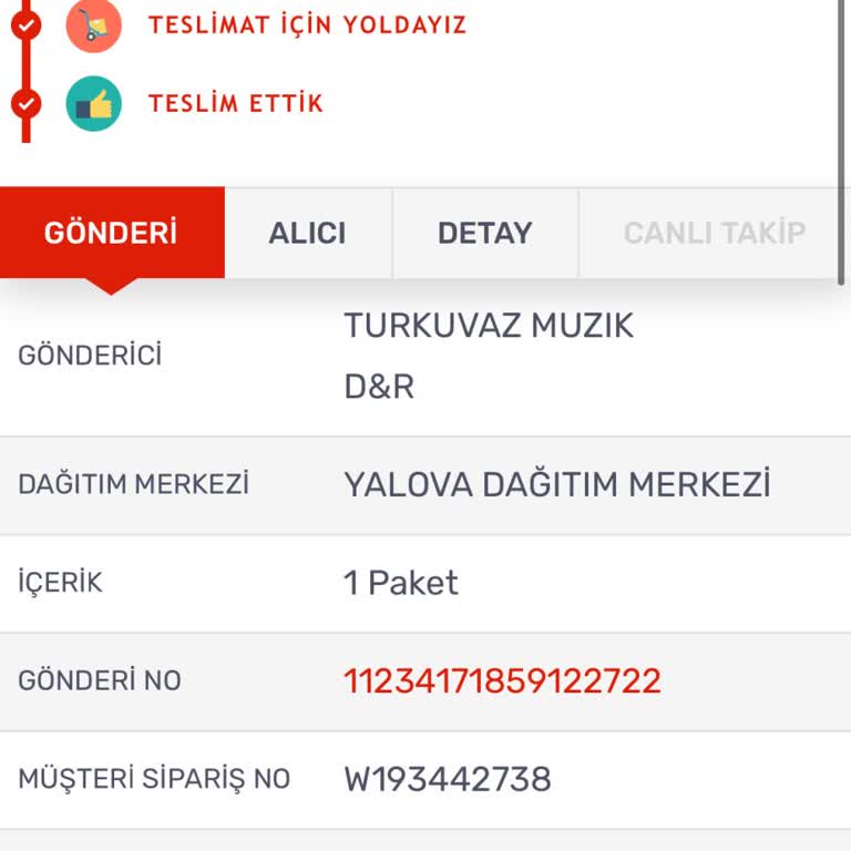 Kargomsende Firması Ürünümü Teslim Etmedi.