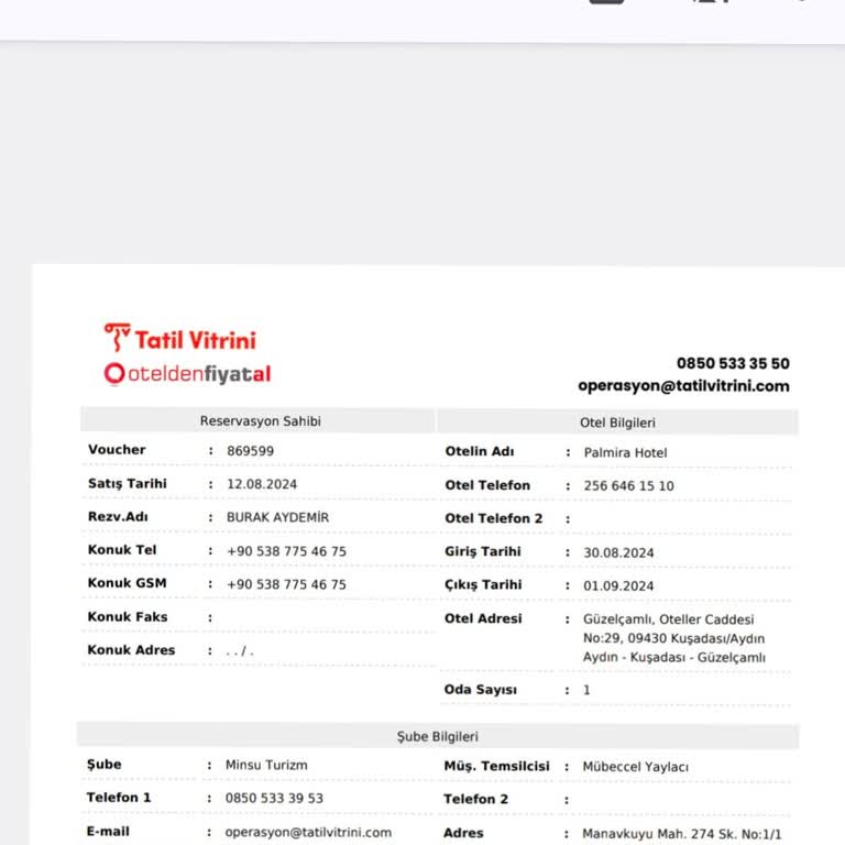 Tatilvitrini.com Beni Mağdur Etti