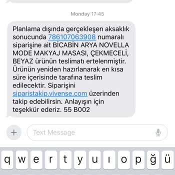 Vivense Teslim Edilmeyen Ürün!