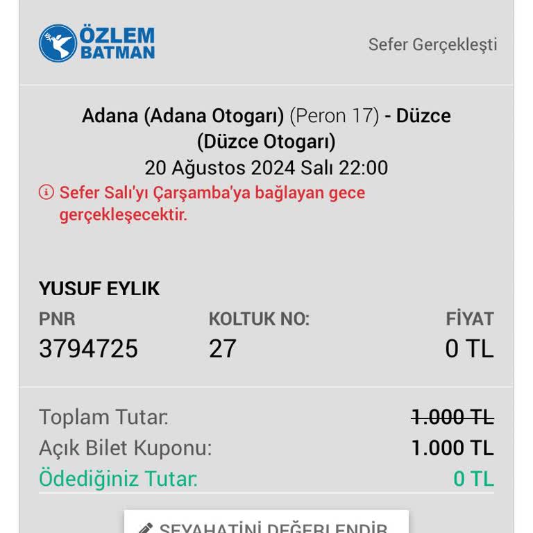 Özlem Batman Adana Otogar Şubesi