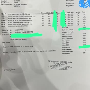 Bosch Marka Kurutma Makinesinin Aldığım Halde Gönderilmemesi