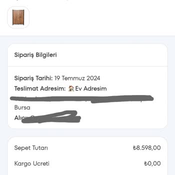 A101' Den Mobilya Gelmedi