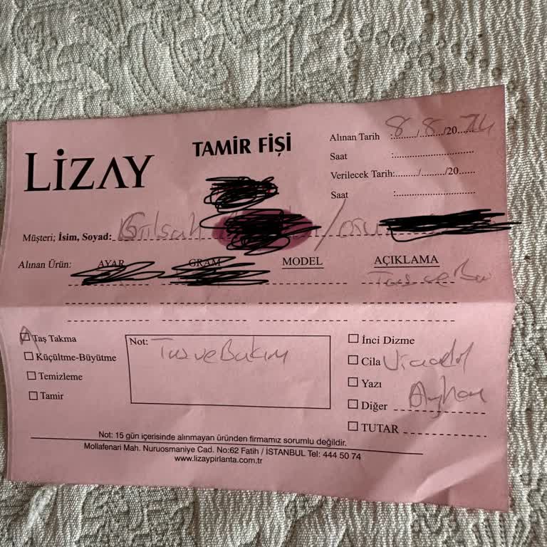 Lizay Pırlanta İşçiliğin Kötü Olması