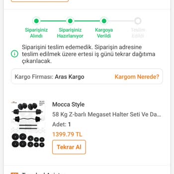 Aras Kargo Ürün Teslim Etmedi
