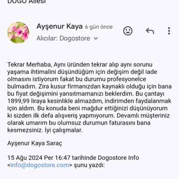 Dogo Store Mağdur Oldum. Maddi Kayba Uğradım.