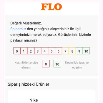 FLO Ayakkabı FLO Yanlış Gelen Sipariş 41 Erkek Spor Ayakkabı Yerine 37 Kadın 15 Cm