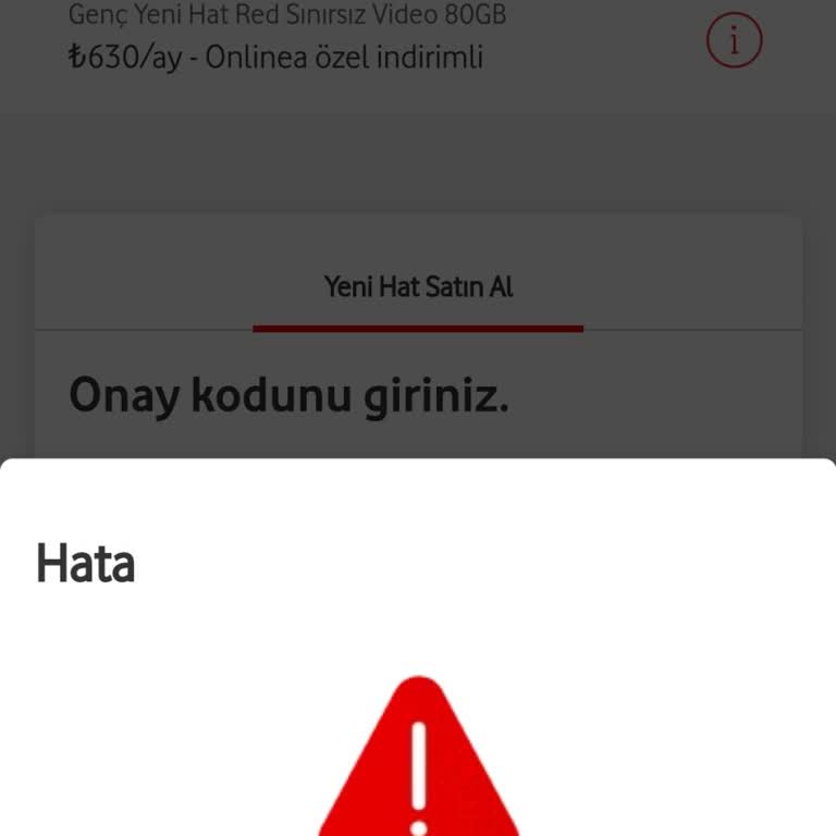 Vodafone Numara Rezervasyonu Sorunu