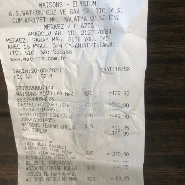 Watsons Tester Olmadan Ten Ürünü Almak