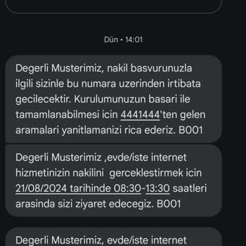 Türk Telekom Yapılamayan Nakil İşlemi