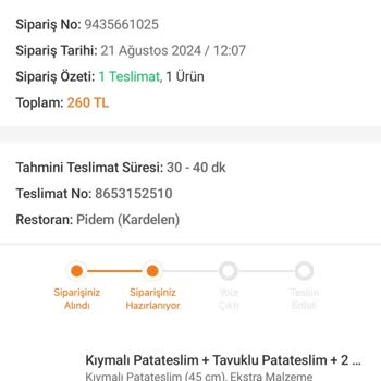 Trendyol GO Yemek İptali