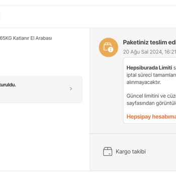 Hepsiburada Açıklamasız, Sebepsiz = Paketiniz Teslim Edilemedi Sonucuyla Ürün Yok!