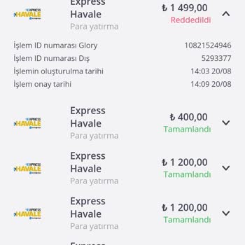 Glory Casino Param Ortadan Kayboldu