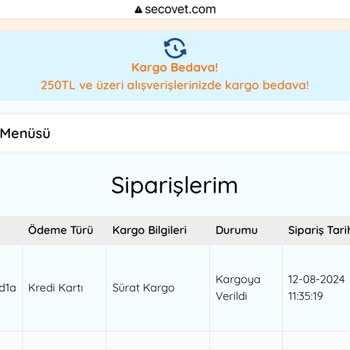 SecoVet Kargo Teslimatı Ve Müşteri Hizmetleri Sorunu