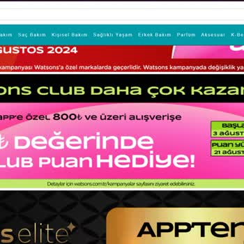 Watsons Kampanya Puanlarını Yüklemiyor