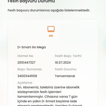 D-Smart İptal Edilen Abonelikten Haksız Ücret Çekimi