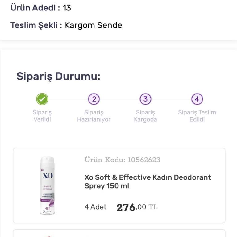 Gratis Kargom Ağustos Ayının 17'sinden Beri "Sipariş Verildi" Aşamasında