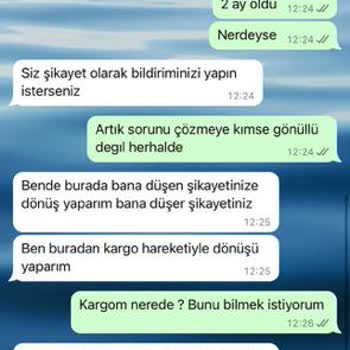 Aras Kargo Yahyakaptan Şubesi Kargomu Kaybetti Şikayetçiyim Yardım Yok