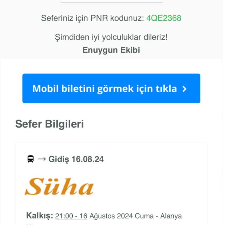 Enuygun.com Otobüs Bileti İadesinde Yaşanan Sorun