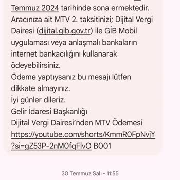 GİB Den Gelen Mesaj