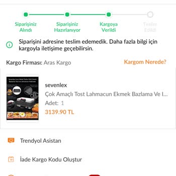 Manavgat Aras Kargo Selge Şubesi Kargomu Getirmedi