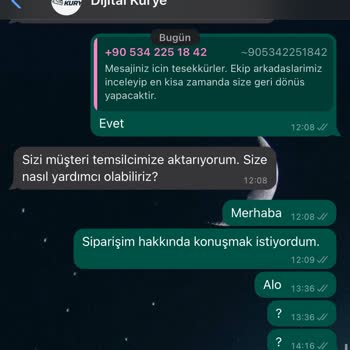 Dijital Kurye Gelmedi Ve 1 Ay Teslimat Yapmadı.