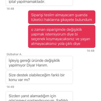 Yemek Sepeti Sipariş Değişikliği Ve İptali Ayrıca Yaşan Bilgi Verme