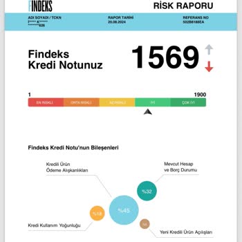 Findeks Risk Raporu Puan Düşmesi