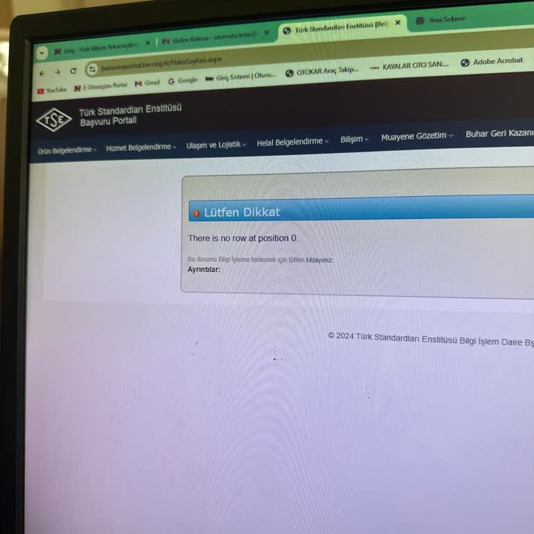 TSE Belge Başvurusu Ve Sistem Hatası