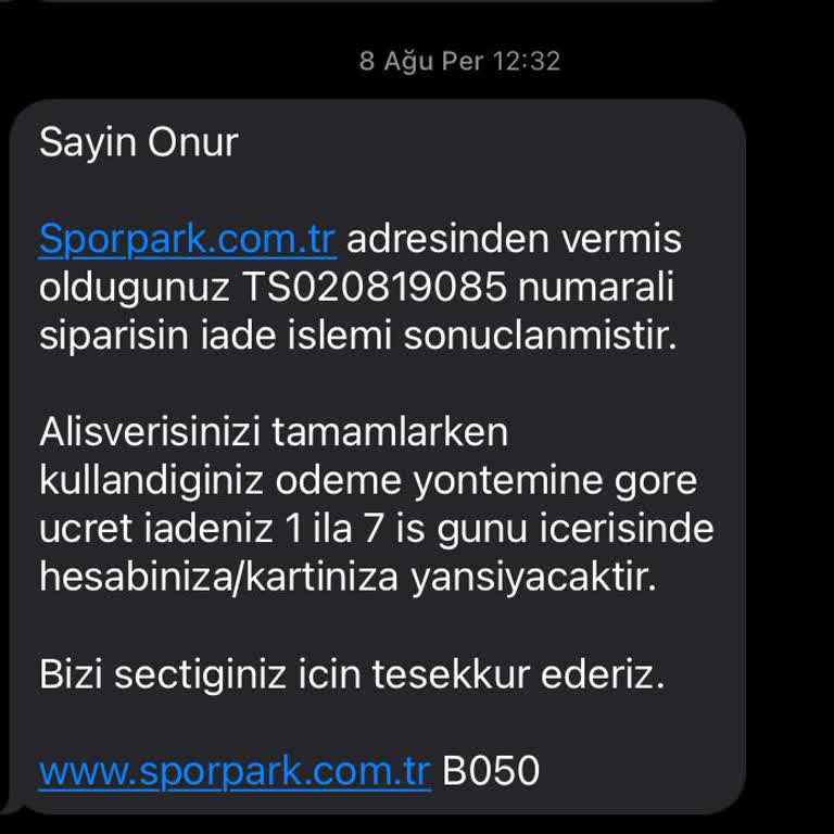 Slazenger Sporpark Ücret İadesi Sorunu