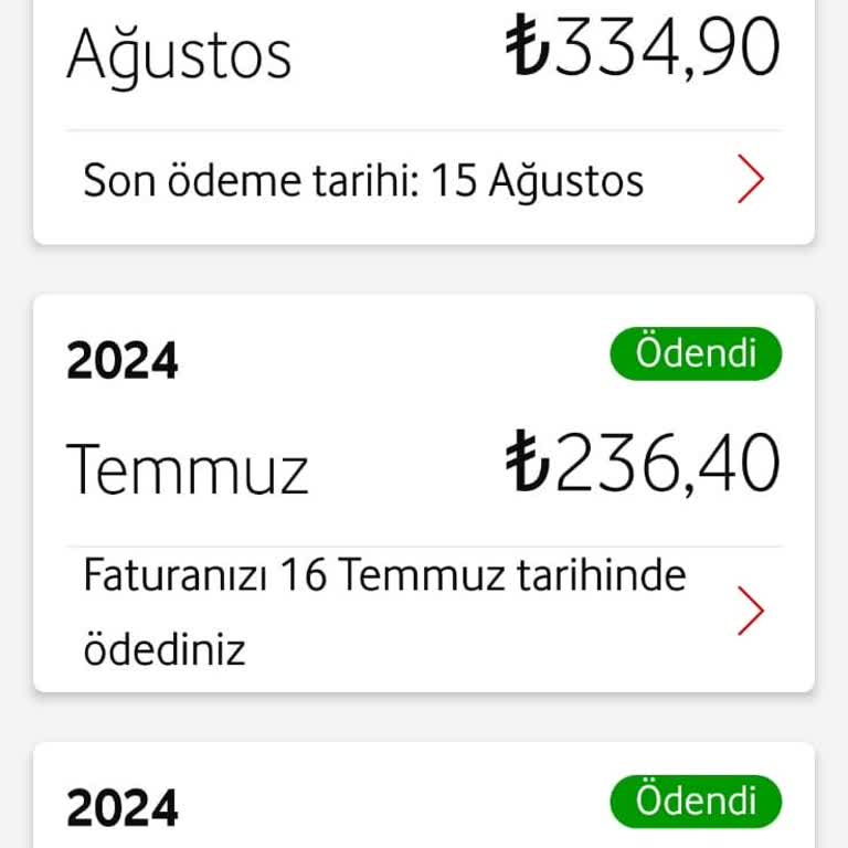 Vodafone Fatura Ücretinde Beklenmedik Artış